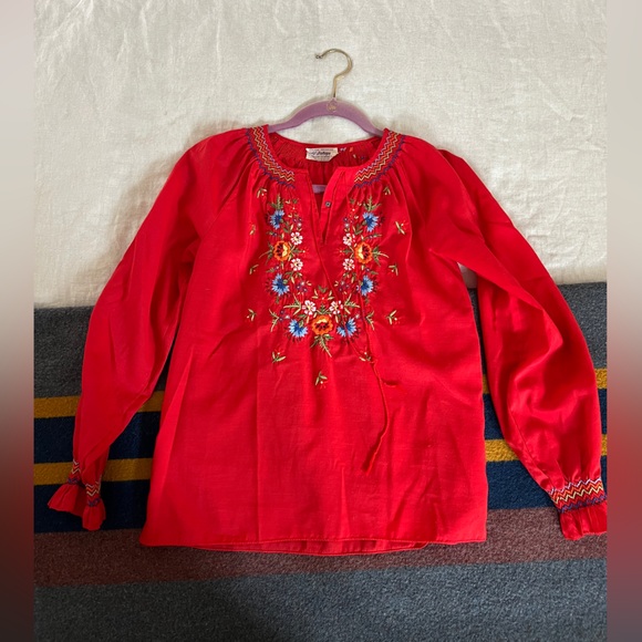 Vintage made in Mexico embroidered peasant top small - Picture 1 of 5